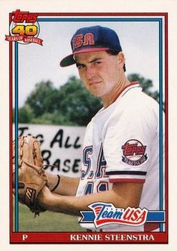 #113T Kennie Steenstra - USA - 1991 Topps Traded Baseball