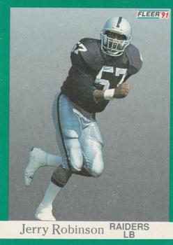 #113 Jerry Robinson - Los Angeles Raiders - 1991 Fleer Football