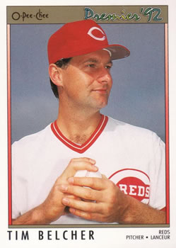 #113 Tim Belcher - Cincinnati Reds - 1992 O-Pee-Chee Premier Baseball