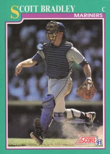 #113 Scott Bradley - Seattle Mariners - 1991 Score Baseball