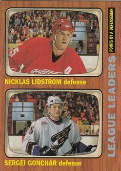 #113 Nicklas Lidstrom / Sergei Gonchar - Detroit Red Wings / Washington Capitals - 2002-03 Topps Heritage Hockey