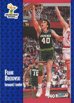 #113 Frank Brickowski - Milwaukee Bucks - 1991-92 Fleer Basketball