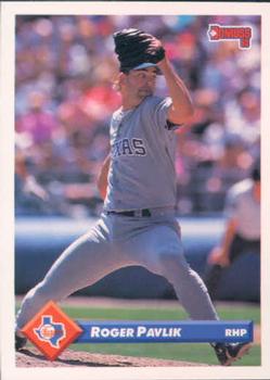 #113 Roger Pavlik - Texas Rangers - 1993 Donruss Baseball