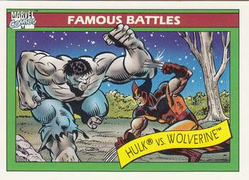 #113 Hulk vs. Wolverine - 1990 Impel Marvel Universe