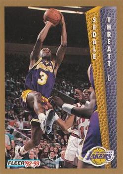 #113 Sedale Threatt - Los Angeles Lakers - 1992-93 Fleer Basketball