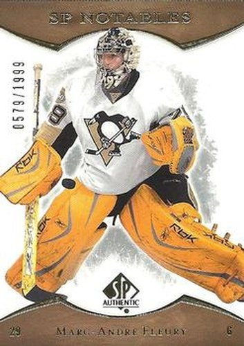 #113 Marc-Andre Fleury - Pittsburgh Penguins - 2007-08 SP Authentic Hockey