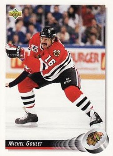 #113 Michel Goulet - Chicago Blackhawks - 1992-93 Upper Deck Hockey