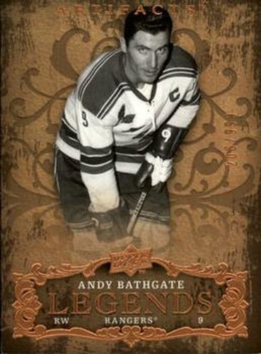 #113 Andy Bathgate - New York Rangers - 2008-09 Upper Deck Artifacts Hockey