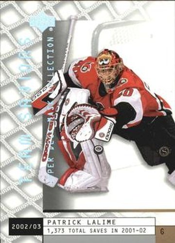 #113 Patrick Lalime - Ottawa Senators - 2002-03 Upper Deck Mask Collection Hockey