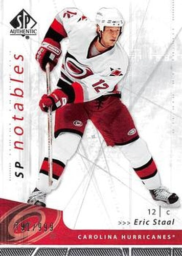 #113 Eric Staal - Carolina Hurricanes - 2006-07 SP Authentic Hockey