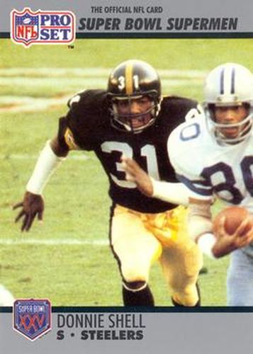#113 Donnie Shell - Pittsburgh Steelers - 1990-91 Pro Set Super Bowl XXV Silver Anniversary Football