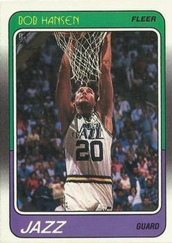 #113 Bobby Hansen - Utah Jazz - 1988-89 Fleer Basketball