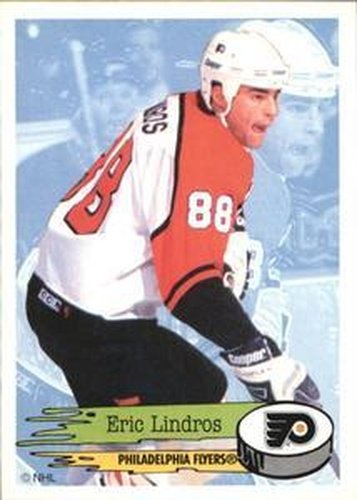 #113 Eric Lindros - Philadelphia Flyers - 1995-96 Panini Hockey Stickers