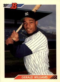 #113 Gerald Williams - New York Yankees - 1992 Bowman Baseball