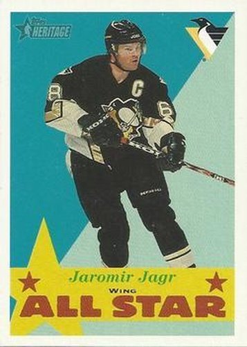 #113 Jaromir Jagr - Pittsburgh Penguins - 2001-02 Topps Heritage Hockey