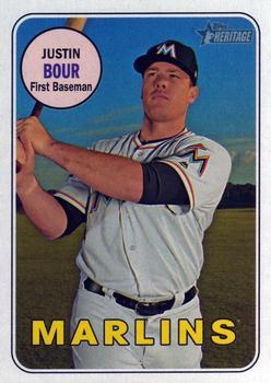 #113 Justin Bour - Miami Marlins - 2018 Topps Heritage Baseball