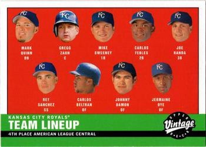 #113 Kansas City Royals - Kansas City Royals - 2001 Upper Deck Vintage Baseball