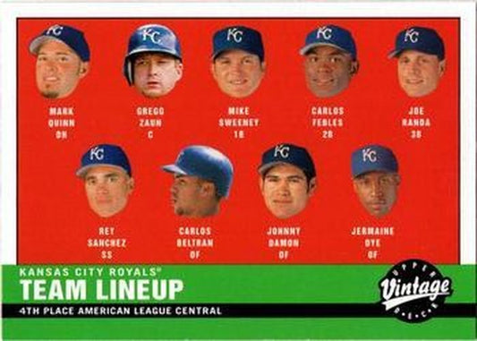 #113 Kansas City Royals - Kansas City Royals - 2001 Upper Deck Vintage Baseball