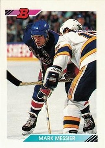 #113 Mark Messier - New York Rangers - 1992-93 Bowman Hockey