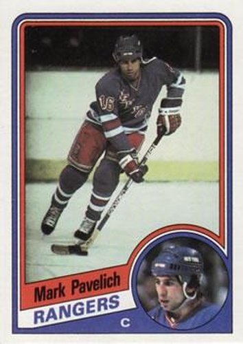 #113 Mark Pavelich - New York Rangers - 1984-85 Topps Hockey