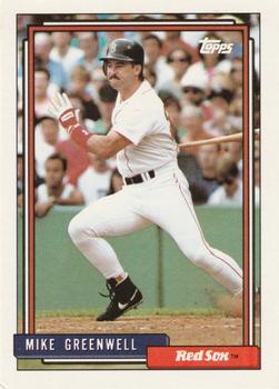 #113 Mike Greenwell - Boston Red Sox - 1992 Topps Baseball