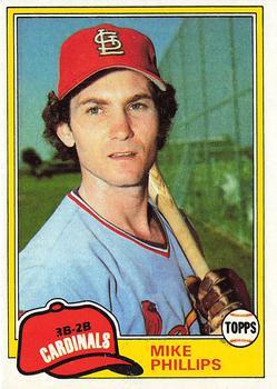 #113 Mike Phillips - St. Louis Cardinals - 1981 Topps Baseball