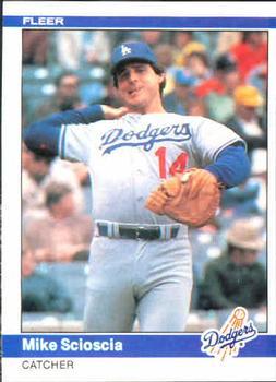 #113 Mike Scioscia - Los Angeles Dodgers - 1984 Fleer Baseball