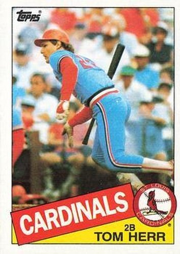 #113 Tom Herr - St. Louis Cardinals - 1985 Topps Baseball