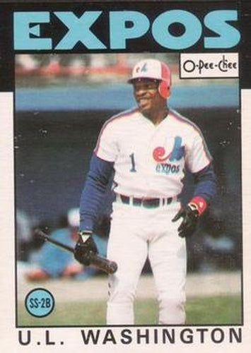 #113 U.L. Washington - Montreal Expos - 1986 O-Pee-Chee Baseball
