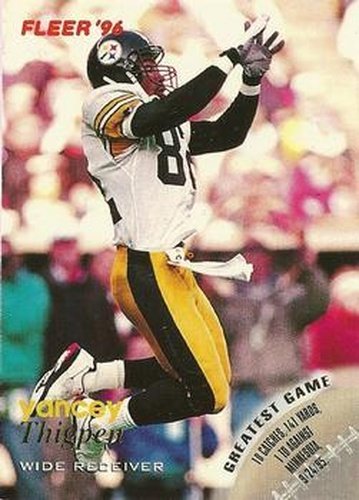 #113 Yancey Thigpen - Pittsburgh Steelers - 1996 Fleer Football