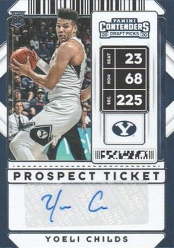 #113 Yoeli Childs - BYU Cougars - 2020 Panini Contenders Draft Picks Basketball