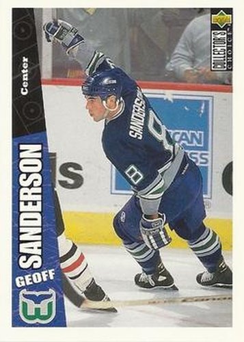 #113 Geoff Sanderson - Hartford Whalers - 1996-97 Collector's Choice Hockey