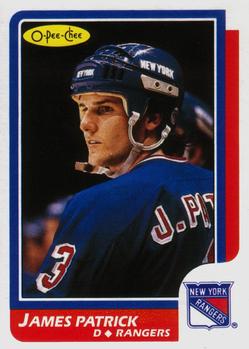 #113 James Patrick - New York Rangers - 1986-87 O-Pee-Chee Hockey
