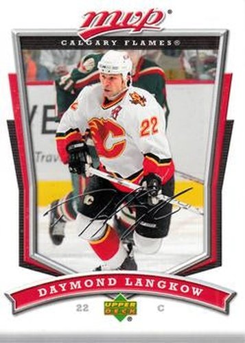 #113 Daymond Langkow - Calgary Flames - 2007-08 Upper Deck MVP Hockey