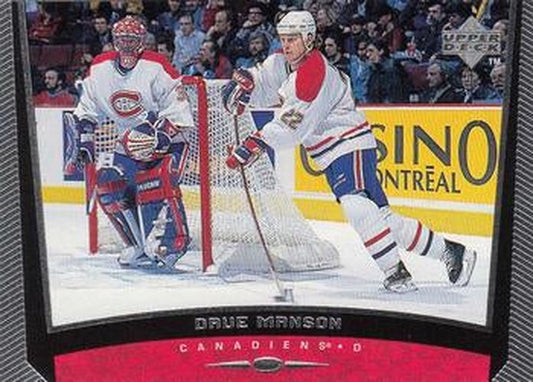 #113 Dave Manson - Montreal Canadiens - 1998-99 Upper Deck Hockey
