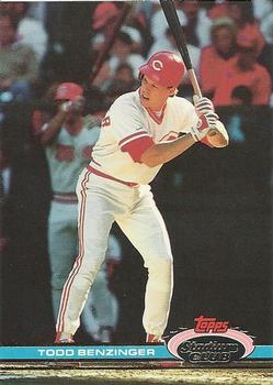 #113 Todd Benzinger - Cincinnati Reds - 1991 Stadium Club Baseball