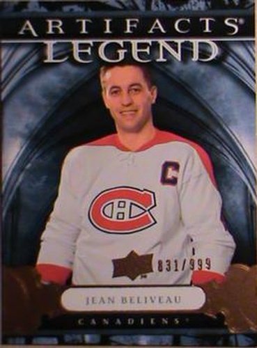 #113 Jean Beliveau - Montreal Canadiens - 2009-10 Upper Deck Artifacts Hockey
