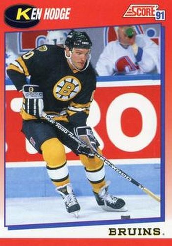 #113 Ken Hodge - Boston Bruins - 1991-92 Score Canadian Bilingual Hockey