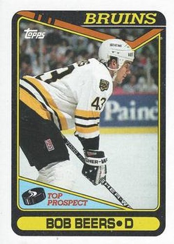 #113 Bob Beers - Boston Bruins - 1990-91 Topps Hockey