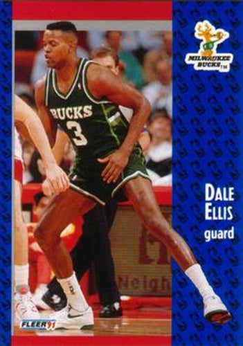 #114 Dale Ellis - Milwaukee Bucks - 1991-92 Fleer Basketball