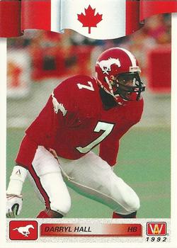 #114 Darryl Hall - Calgary Stampeders - 1992 All World CFL Football