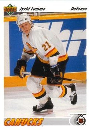 #114 Jyrki Lumme - Vancouver Canucks - 1991-92 Upper Deck Hockey