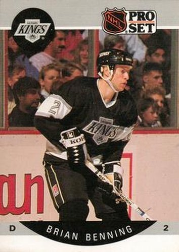 #114 Brian Benning - Los Angeles Kings - 1990-91 Pro Set Hockey