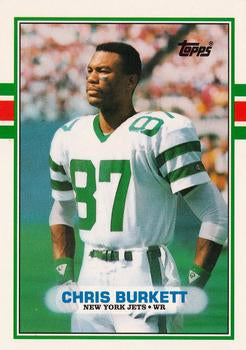 #114T Chris Burkett - New York Jets - 1989 Topps Traded Football