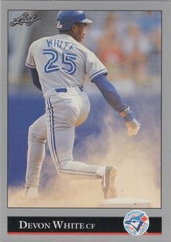 #114 Devon White - Toronto Blue Jays - 1992 Leaf Baseball