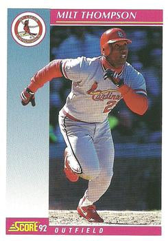 #114 Milt Thompson - St. Louis Cardinals - 1992 Score Baseball