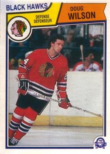 #114 Doug Wilson - Chicago Blackhawks - 1983-84 O-Pee-Chee Hockey