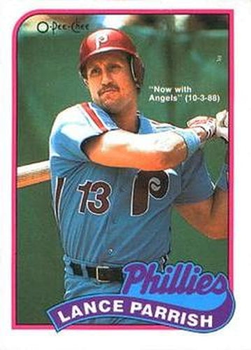 #114 Lance Parrish - California Angels - 1989 O-Pee-Chee Baseball