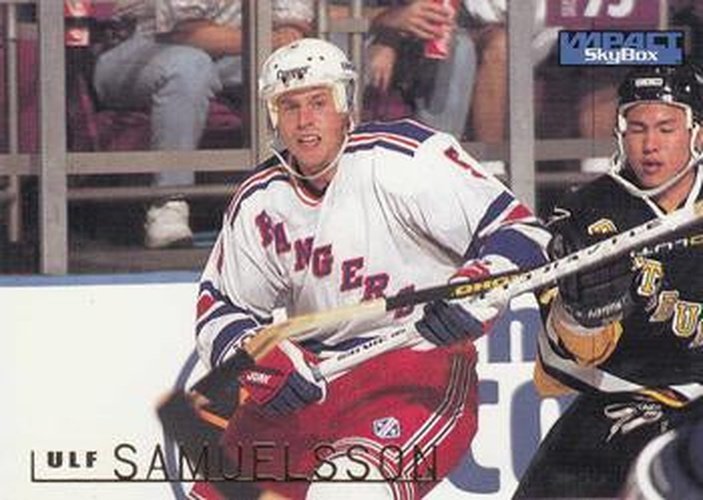 #114 Ulf Samuelsson - New York Rangers - 1995-96 SkyBox Impact Hockey
