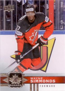#114 Wayne Simmonds - Canada - 2017-18 Upper Deck Canadian Tire Team Canada Hockey